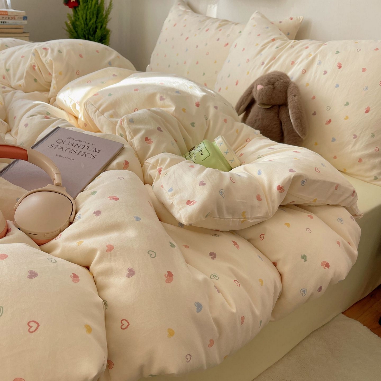 91家纺网 家纺一手货源 找家纺 （总）初念 2026新款A类小清新古法简约水洗棉四件套