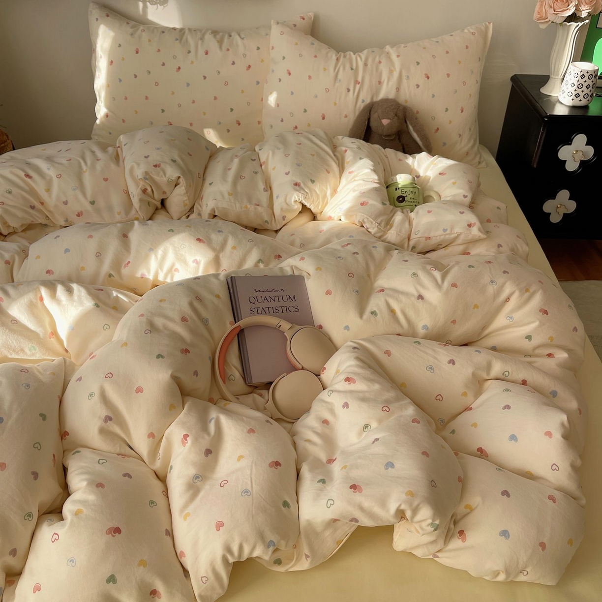 91家纺网 家纺一手货源 找家纺 （总）初念 2026新款A类小清新古法简约水洗棉四件套