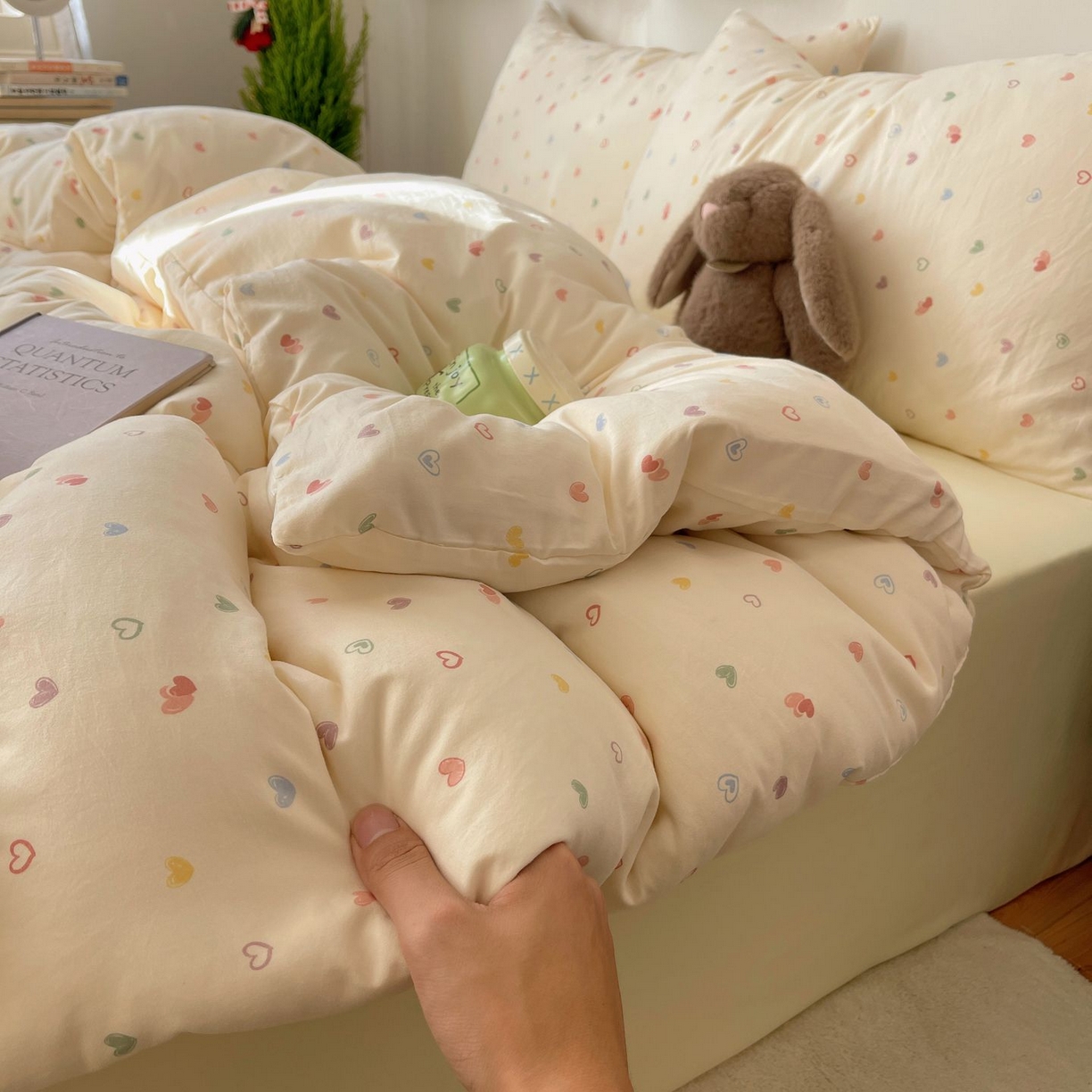 91家纺网 家纺一手货源 找家纺 （总）初念 2026新款A类小清新古法简约水洗棉四件套