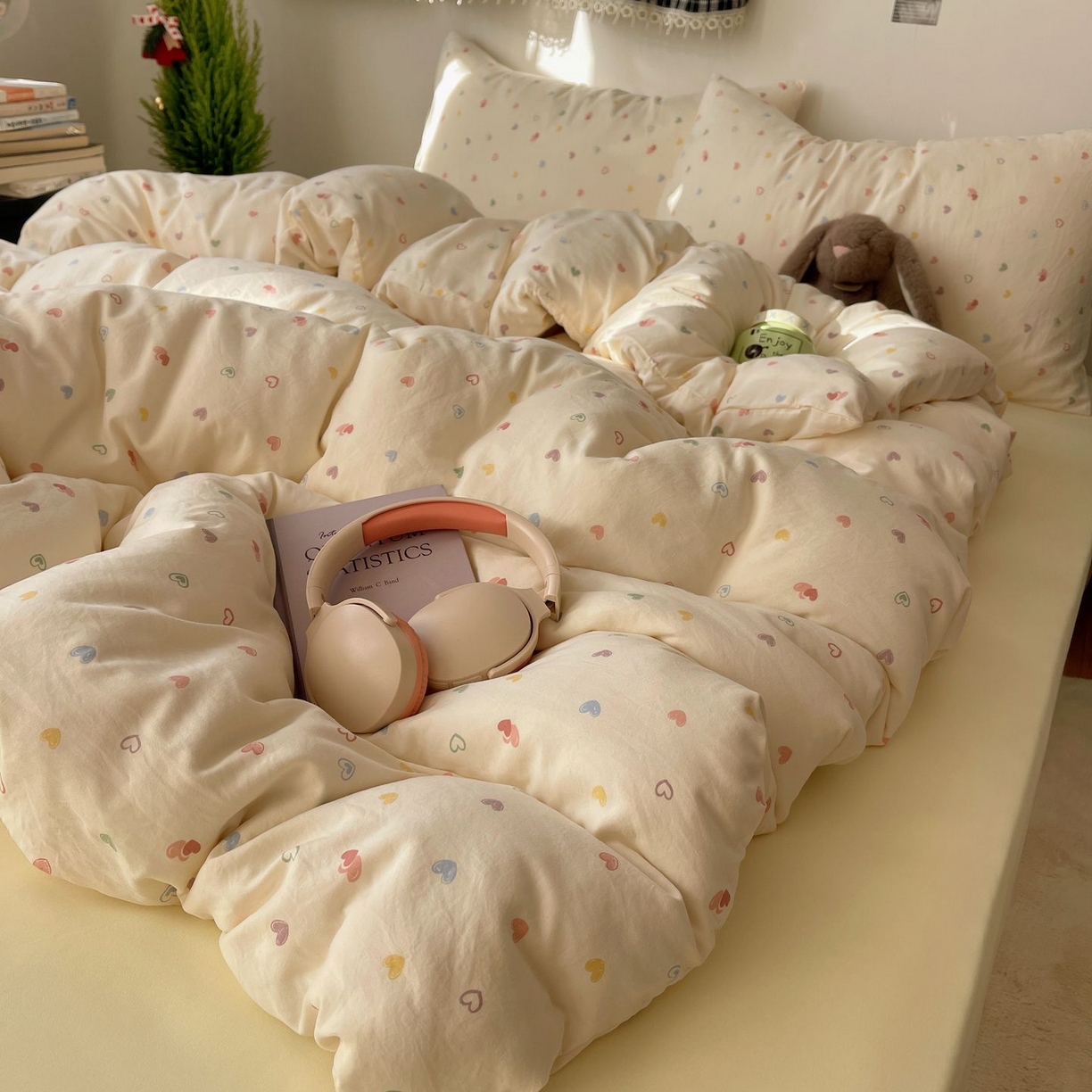 91家纺网 家纺一手货源 找家纺 （总）初念 2026新款A类小清新古法简约水洗棉四件套