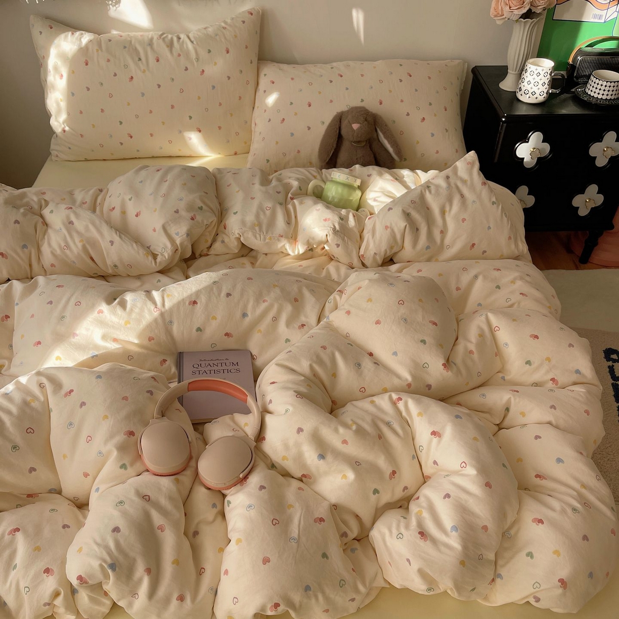 91家纺网 家纺一手货源 找家纺 （总）初念 2026新款A类小清新古法简约水洗棉四件套