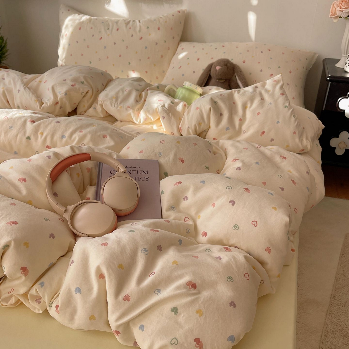 91家纺网 家纺一手货源 找家纺 （总）初念 2026新款A类小清新古法简约水洗棉四件套