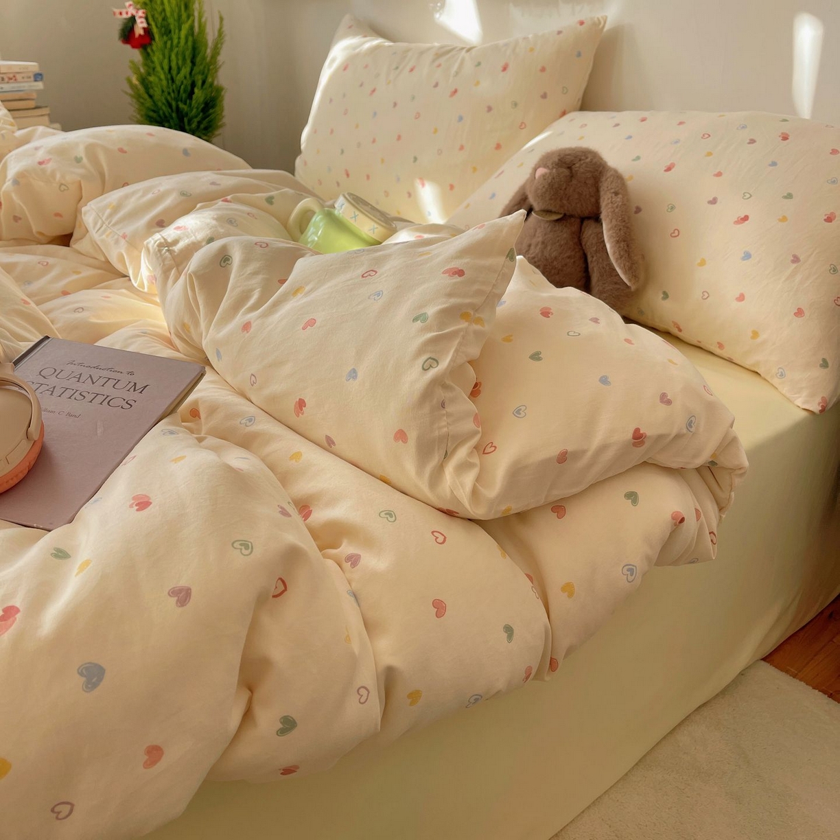 91家纺网 家纺一手货源 找家纺 （总）初念 2026新款A类小清新古法简约水洗棉四件套