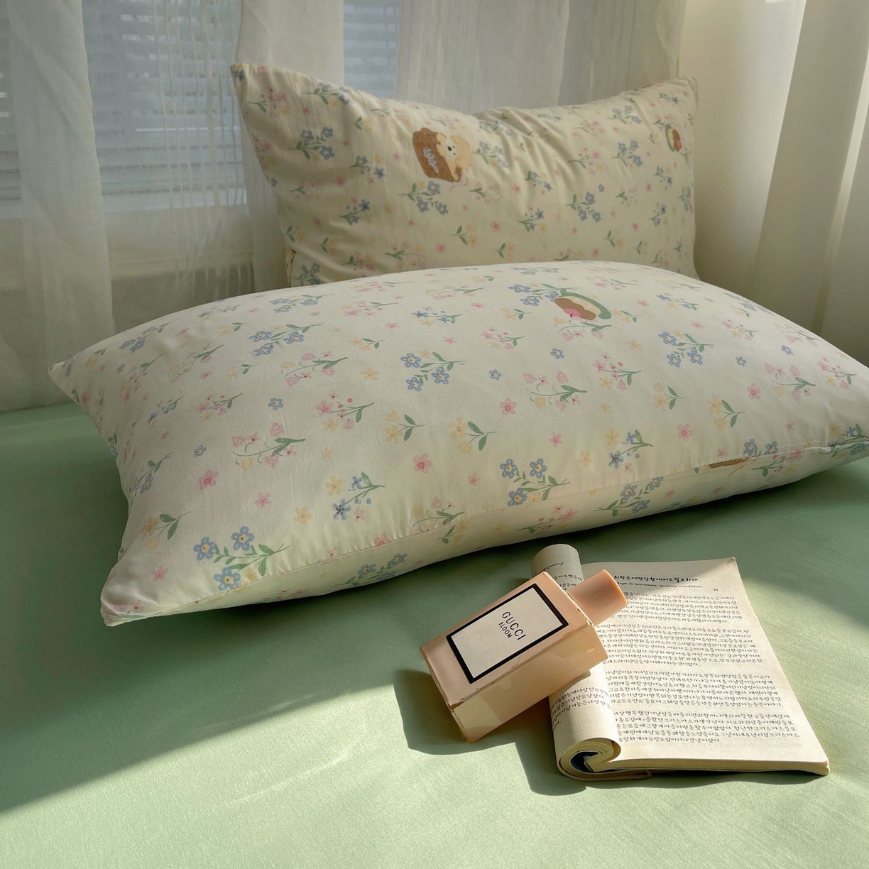 91家纺网 家纺一手货源 找家纺 初念 2026新款A类小清新古法简约水洗棉四件套 午后时光