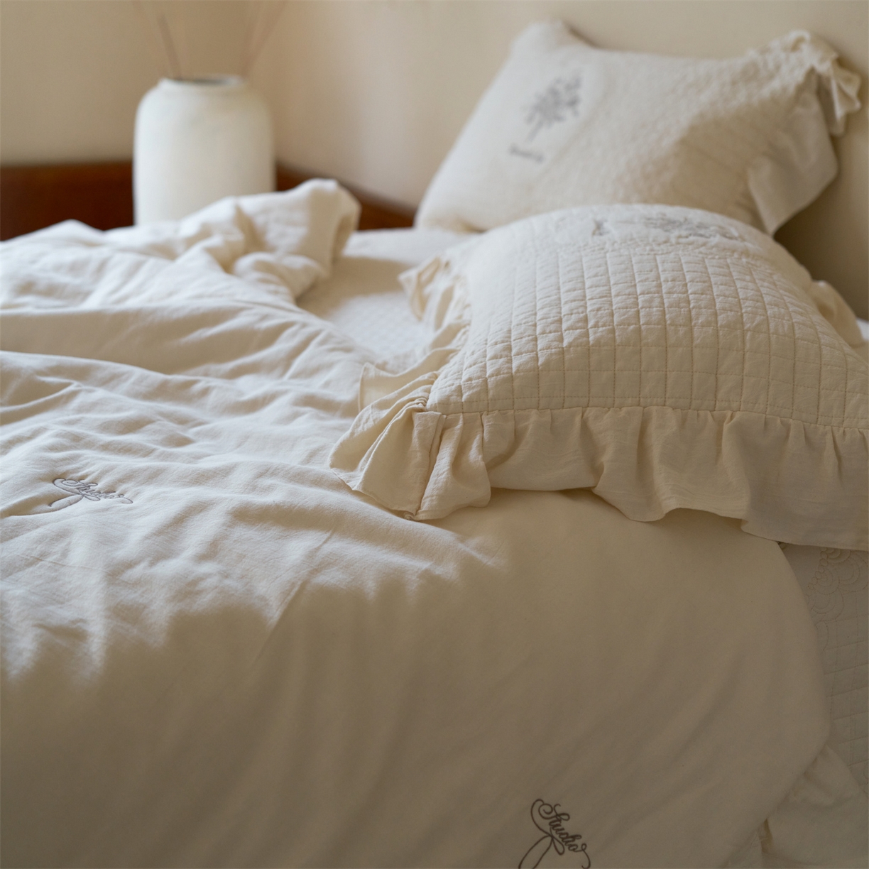 91家纺网 家纺一手货源 找家纺 上喜 2026新款多功能夏被床盖四件套浪漫生活 浪漫生活-米色