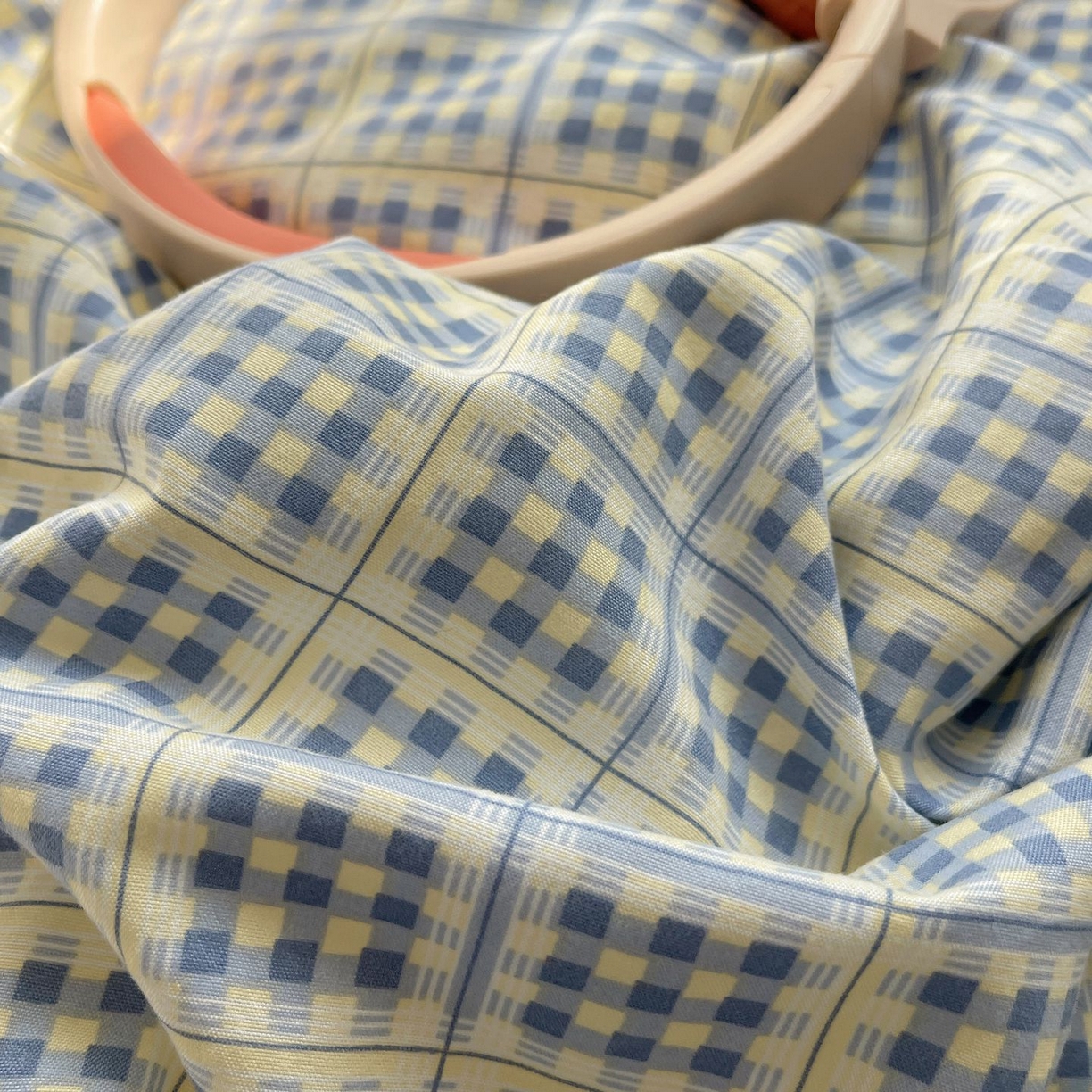 91家纺网 家纺一手货源 找家纺 初念 2026新款A类小清新古法简约水洗棉四件套 圆珠笔