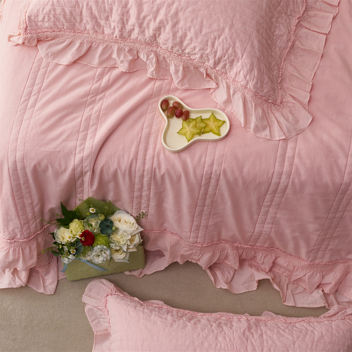 91家纺网 家纺一手货源 找家纺 （总）上喜 2026新款全棉七代砂洗多功能夏被床盖