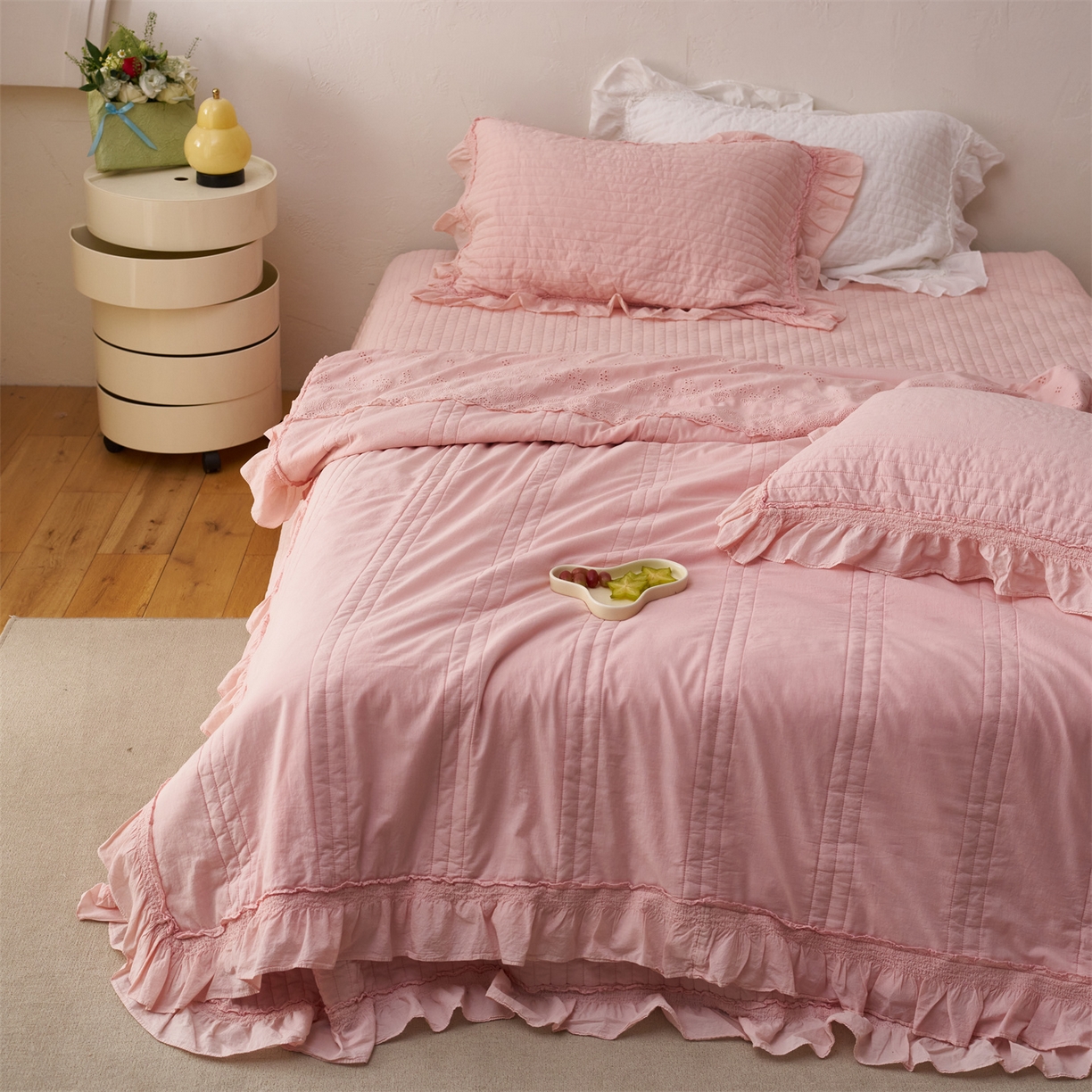 91家纺网 家纺一手货源 找家纺 （总）上喜 2026新款全棉七代砂洗多功能夏被床盖