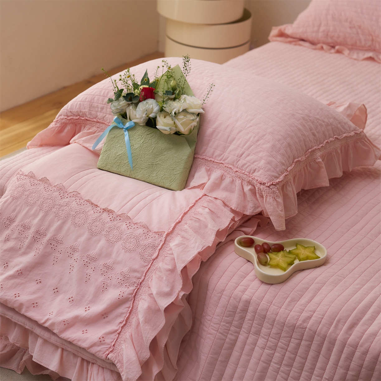 91家纺网 家纺一手货源 找家纺 （总）上喜 2026新款全棉七代砂洗多功能夏被床盖