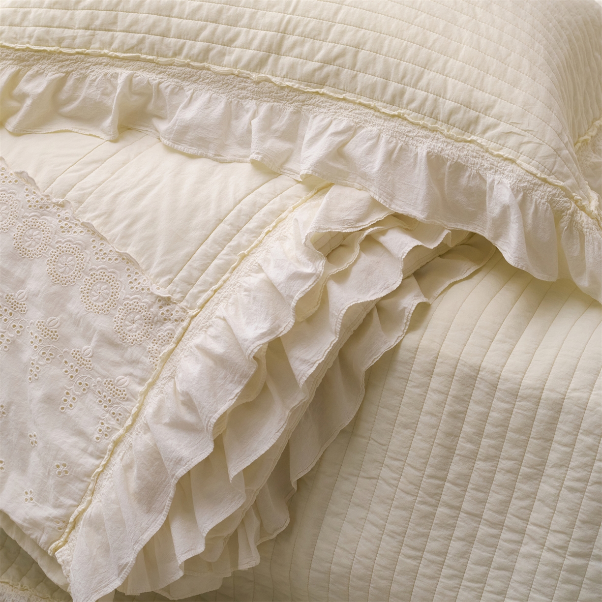 91家纺网 家纺一手货源 找家纺 上喜 2026新款全棉七代砂洗多功能夏被床盖 啵啵黄