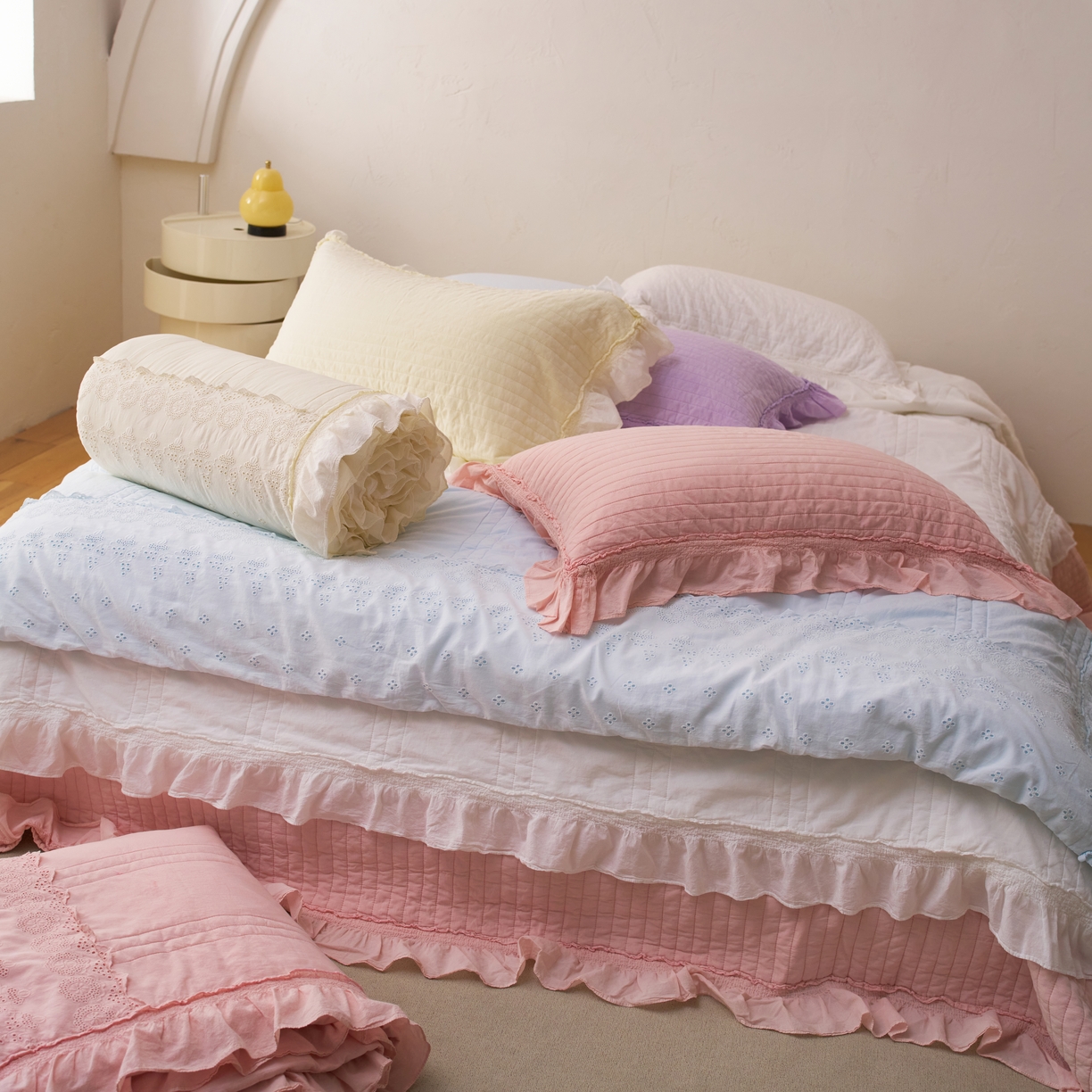 91家纺网 家纺一手货源 找家纺 上喜 2026新款全棉七代砂洗多功能夏被床盖 组合图