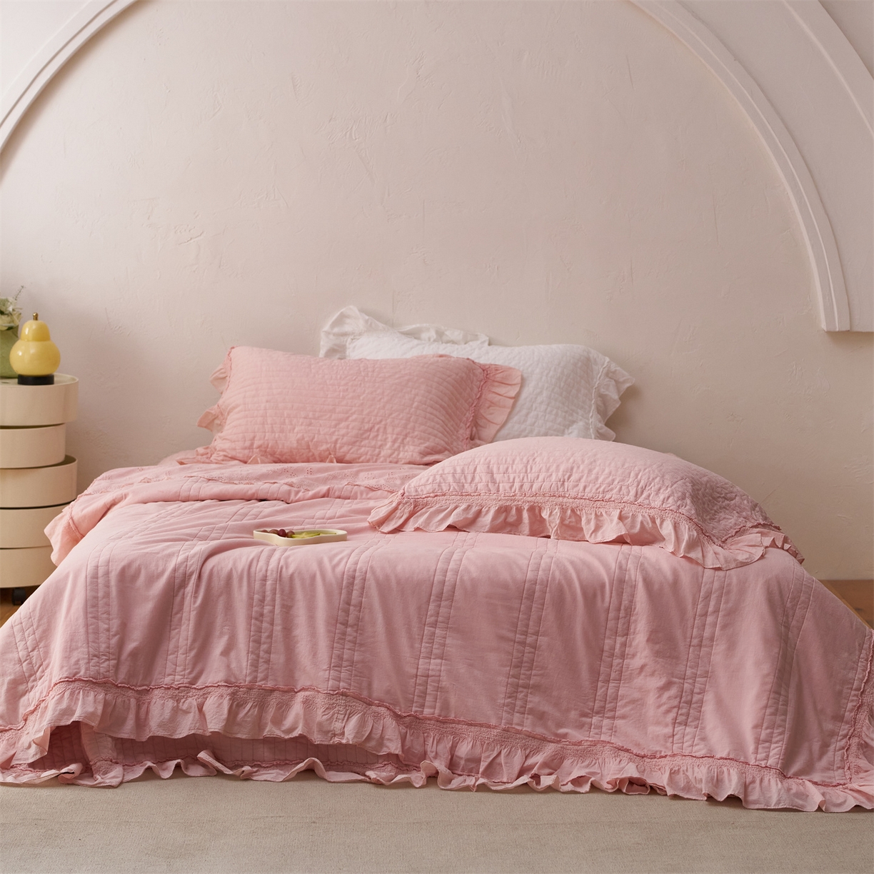 91家纺网 家纺一手货源 找家纺 （总）上喜 2026新款全棉七代砂洗多功能夏被床盖