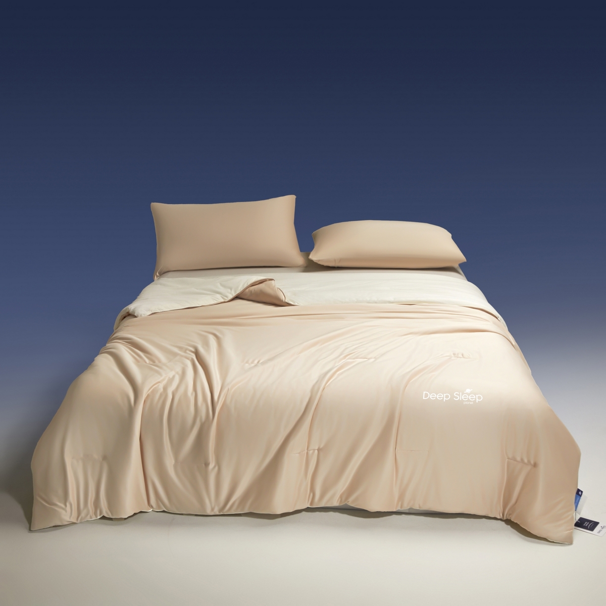 91家纺网 家纺一手货源 找家纺 老帅的工厂店 2026新款针织棉深睡控温夏被系列-系列二 杏仁咖