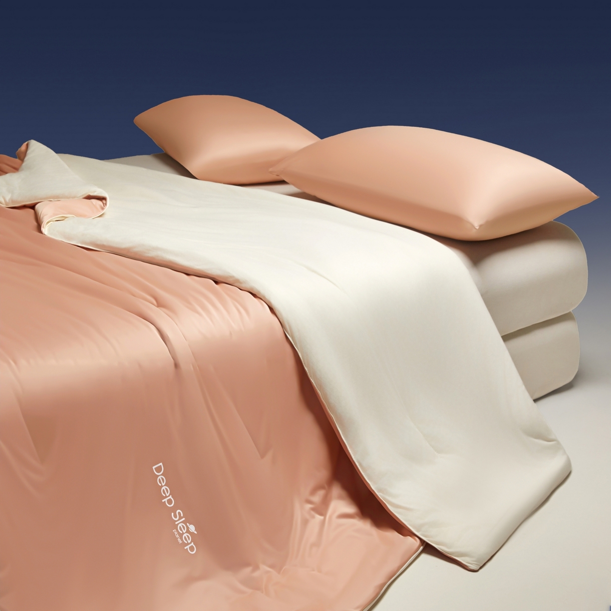 91家纺网 家纺一手货源 找家纺 老帅的工厂店 2026新款针织棉深睡控温夏被系列-系列二 柔雾橙