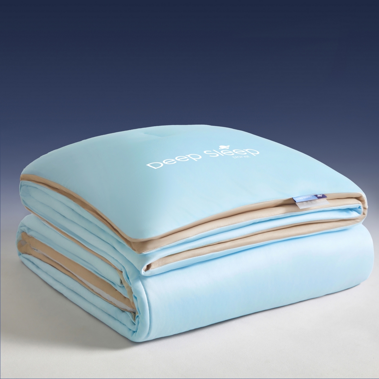 91家纺网 家纺一手货源 找家纺 老帅的工厂店 2026新款针织棉深睡控温夏被系列-系列二 水漾蓝 