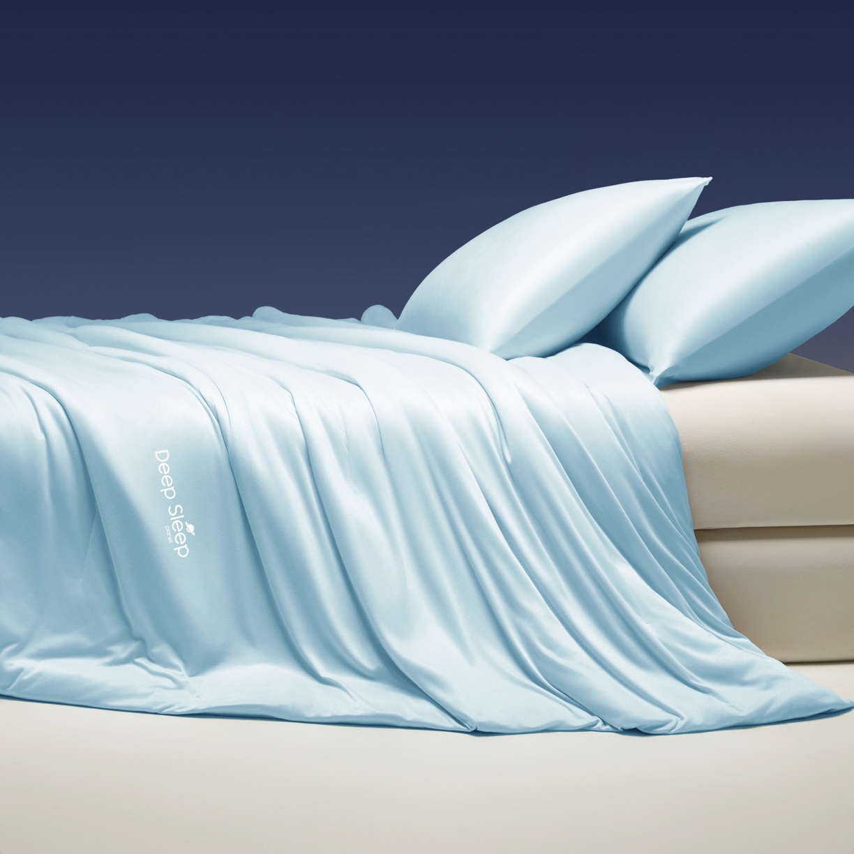 91家纺网 家纺一手货源 找家纺 老帅的工厂店 2026新款针织棉深睡控温夏被系列-系列二 水漾蓝 