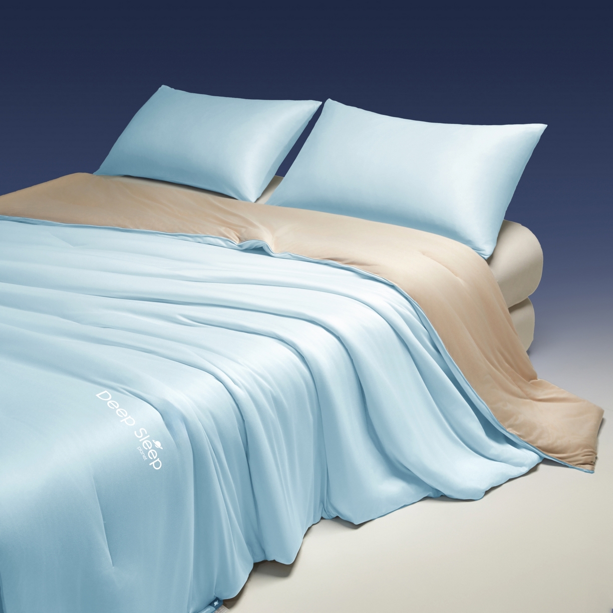 91家纺网 家纺一手货源 找家纺 老帅的工厂店 2026新款针织棉深睡控温夏被系列-系列二 水漾蓝 