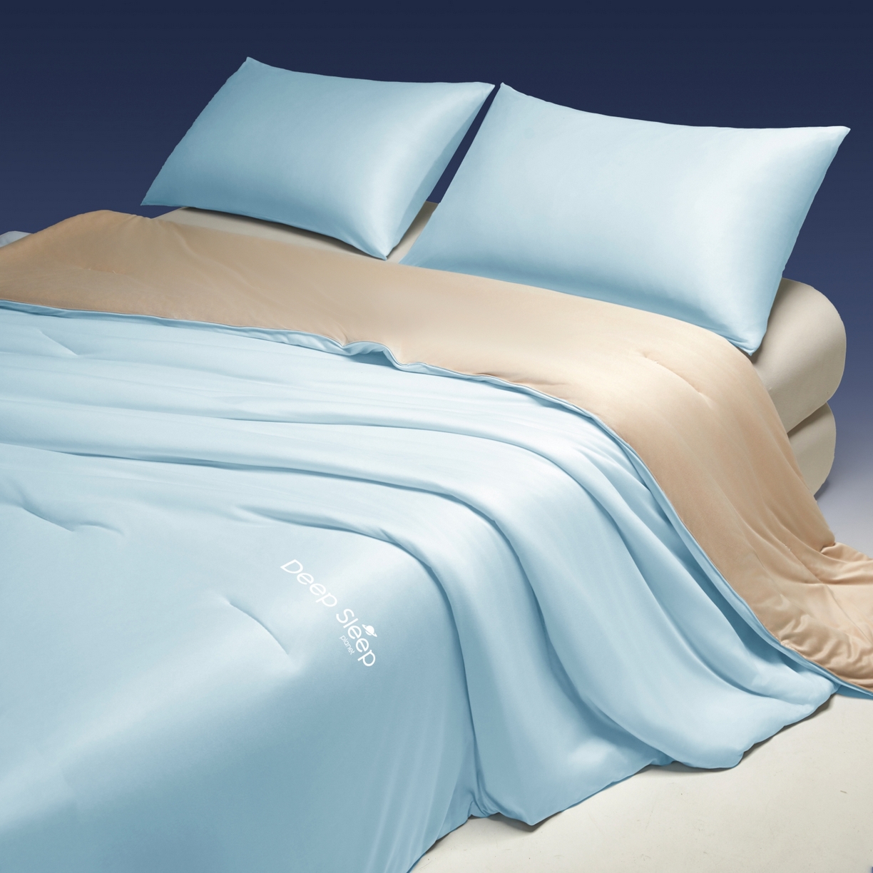 91家纺网 家纺一手货源 找家纺 老帅的工厂店 2026新款针织棉深睡控温夏被系列-系列二 水漾蓝 