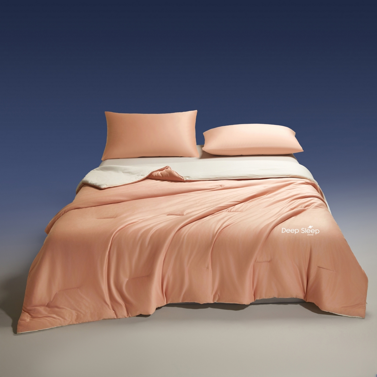 91家纺网 家纺一手货源 找家纺 老帅的工厂店 2026新款针织棉深睡控温夏被系列-系列二 柔雾橙