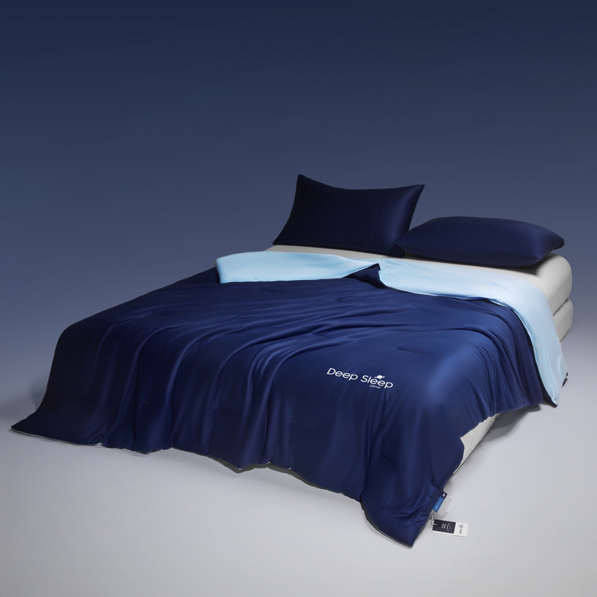 91家纺网 家纺一手货源 找家纺 老帅的工厂店 2026新款针织棉深睡控温夏被系列-系列二 深睡蓝