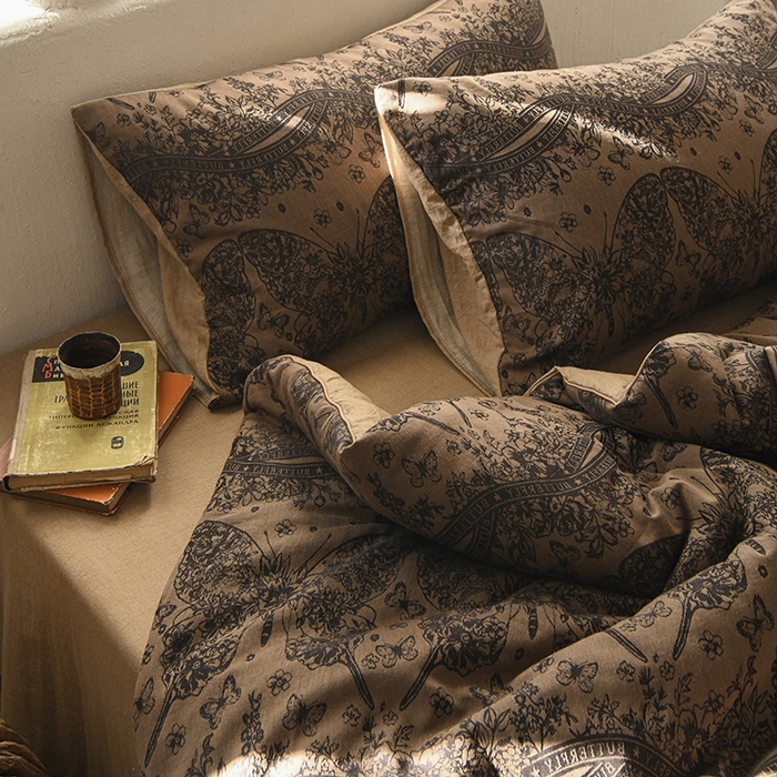 91家纺网 家纺一手货源 找家纺 （总）松色家居 2026新款全棉大豆冬被被子被芯-布拉格-咖