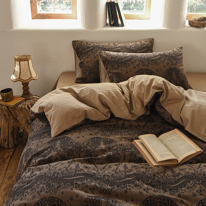 （总）松色家居 2026新款全棉四件套-布拉格-咖