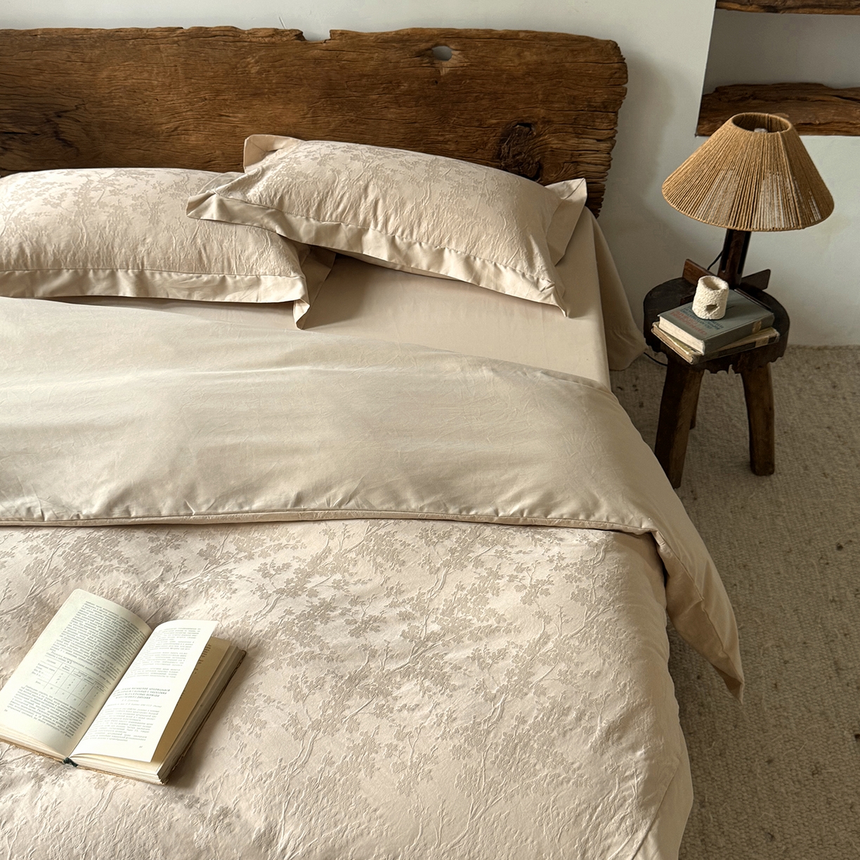 （总）松色家居 2026新款全棉四件套-落月消愁-香槟