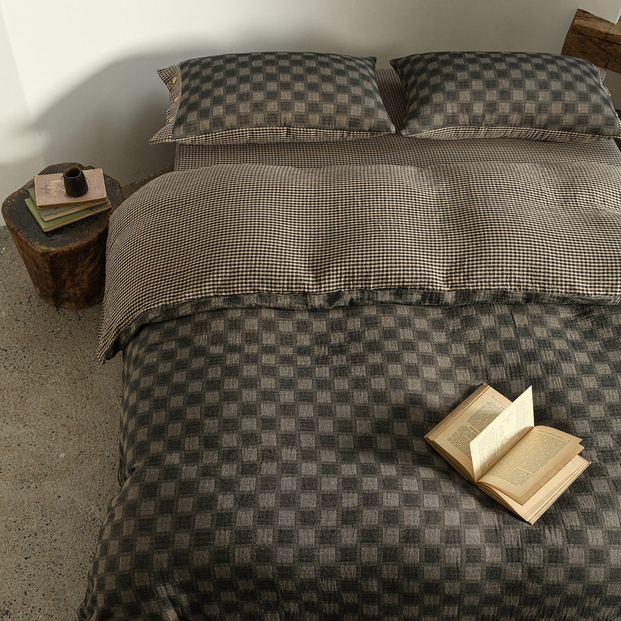 91家纺网 家纺一手货源 找家纺 （总）松色家居 2026新款全棉四件套-清逸-灰