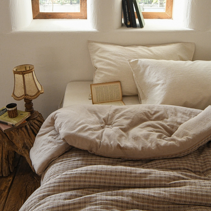 91家纺网 家纺一手货源 找家纺 （总）松色家居 2026新款全棉大豆冬被被子被芯-素织眠榻-驼色