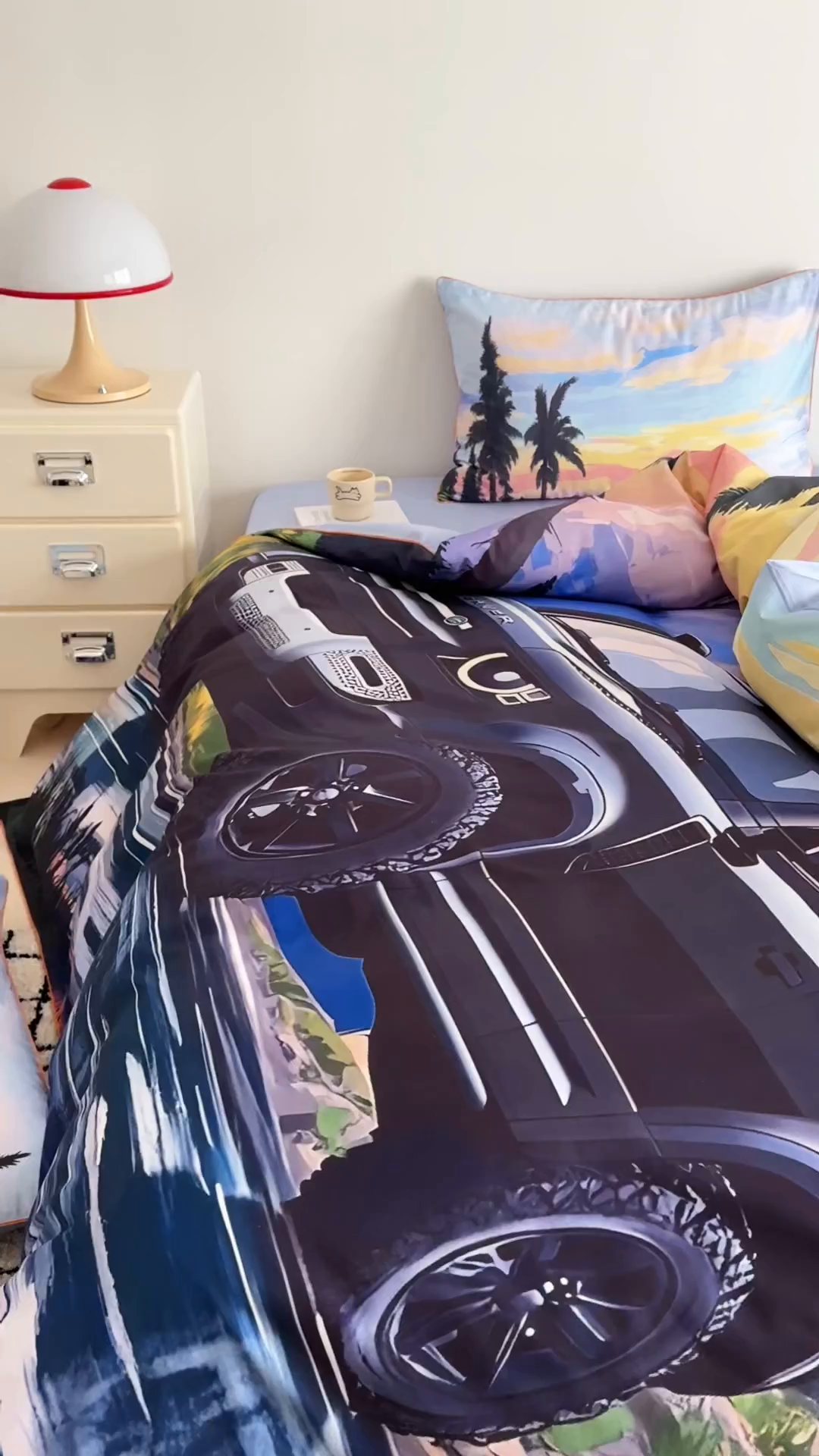 91家纺网 家纺一手货源 找家纺 （总）西西家居 2026新款100支澳棉数码印花独家专版数码汽车系列四件套--卫士