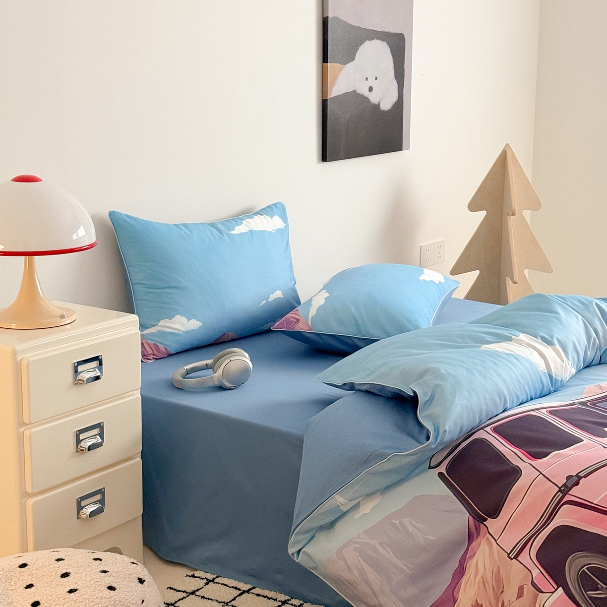 91家纺网 家纺一手货源 找家纺 （总）西西家居 2026新款100支澳棉数码印花独家专版数码汽车系列四件套--穿越沙漠