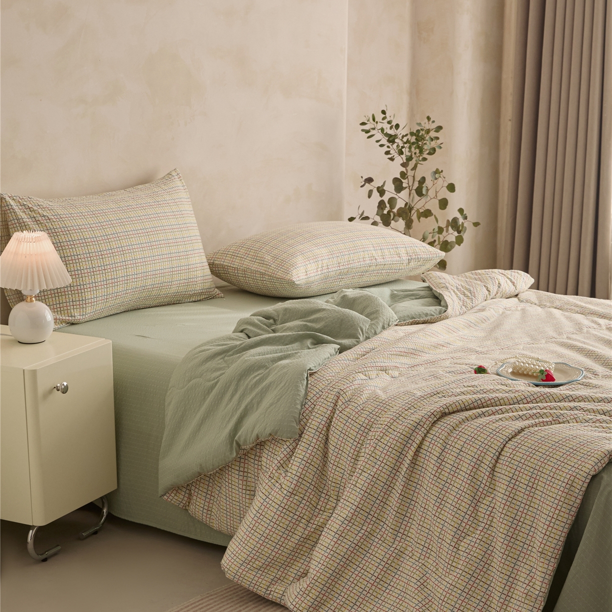 91家纺网 家纺一手货源 找家纺 艺菲阁家纺 2026新款泡芙棉夏被夏凉被空调被 春日马卡龙