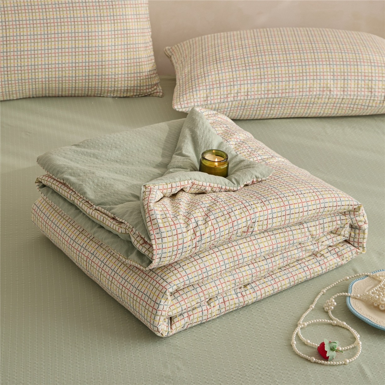 艺菲阁家纺 2026新款泡芙棉夏被夏凉被空调被 春日马卡龙