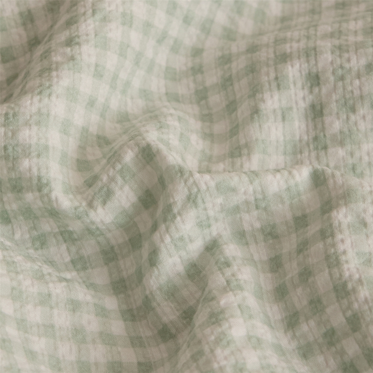 91家纺网 家纺一手货源 找家纺 艺菲阁家纺 2026新款泡芙棉夏被夏凉被空调被 可可绿格