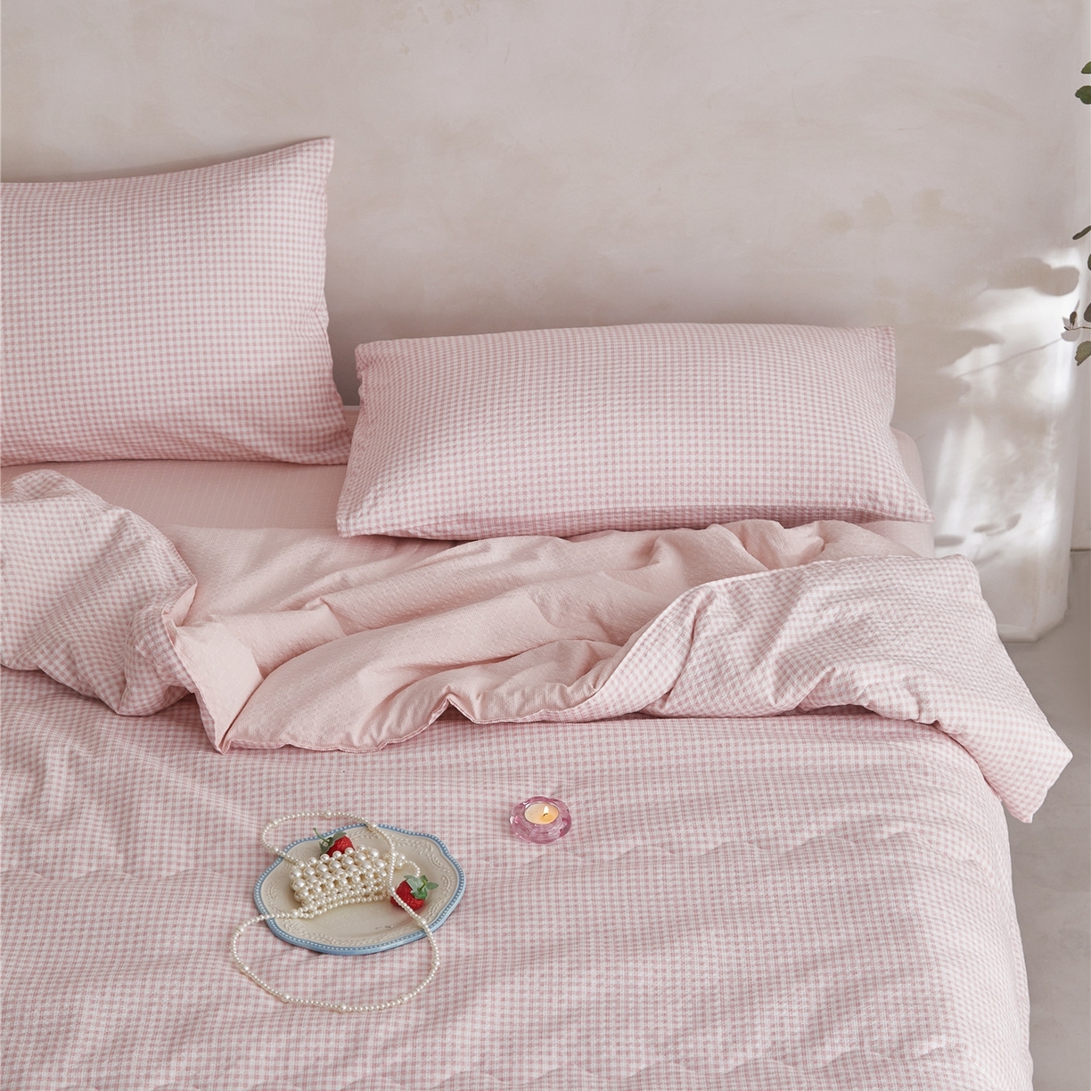 91家纺网 家纺一手货源 找家纺 艺菲阁家纺 2026新款泡芙棉夏被夏凉被空调被 可可粉格