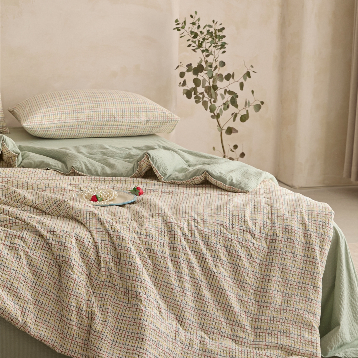 91家纺网 家纺一手货源 找家纺 艺菲阁家纺 2026新款泡芙棉夏被夏凉被空调被 春日马卡龙