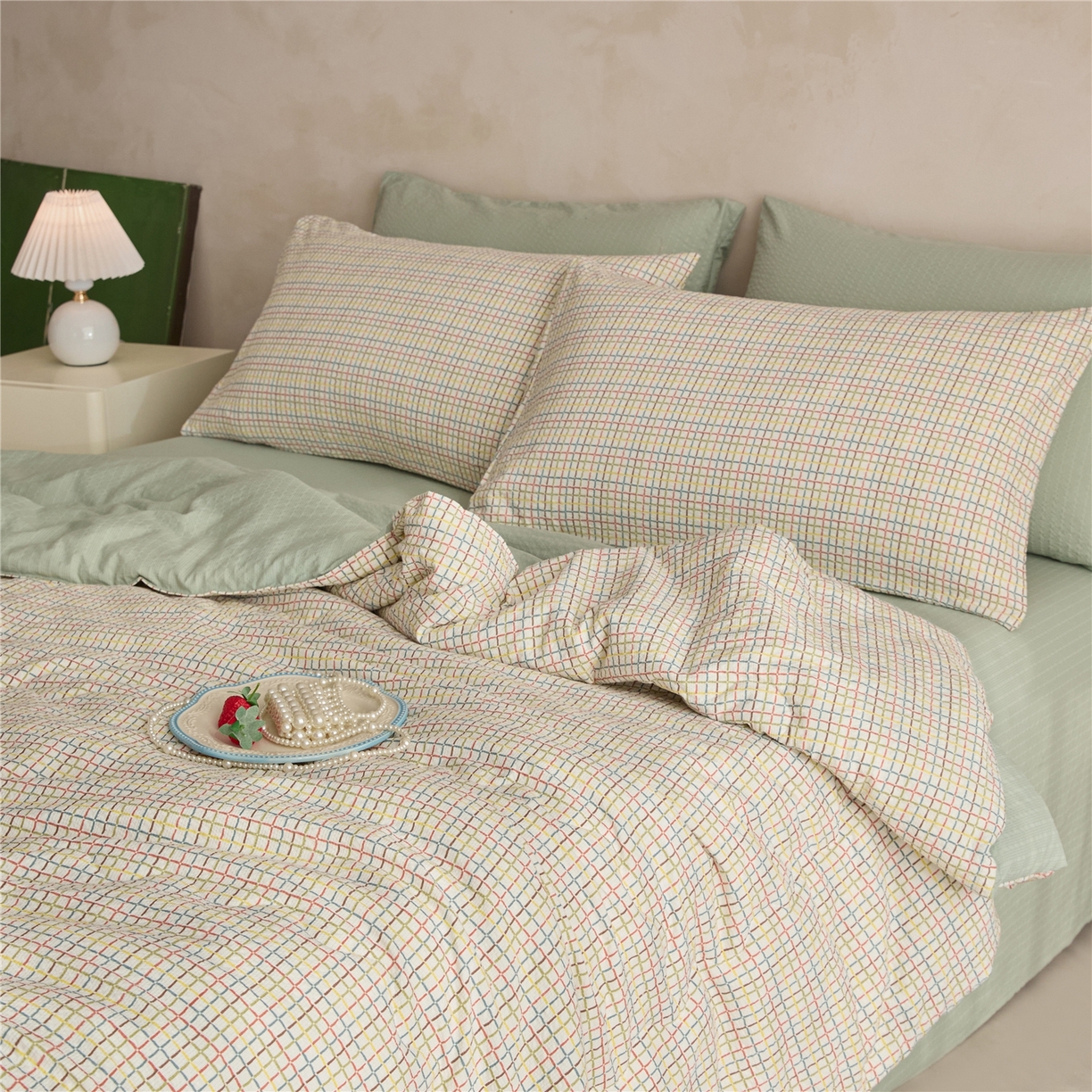 91家纺网 家纺一手货源 找家纺 艺菲阁家纺 2026新款泡芙棉夏被夏凉被空调被 春日马卡龙