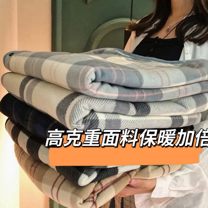 91家纺网 家纺一手货源 找家纺 乐窝家纺仓储 2026新款跨境电商爆款多功能可穿披肩盖毯办公室午休毯牛奶绒礼品毯毛毯毯子 灰白格