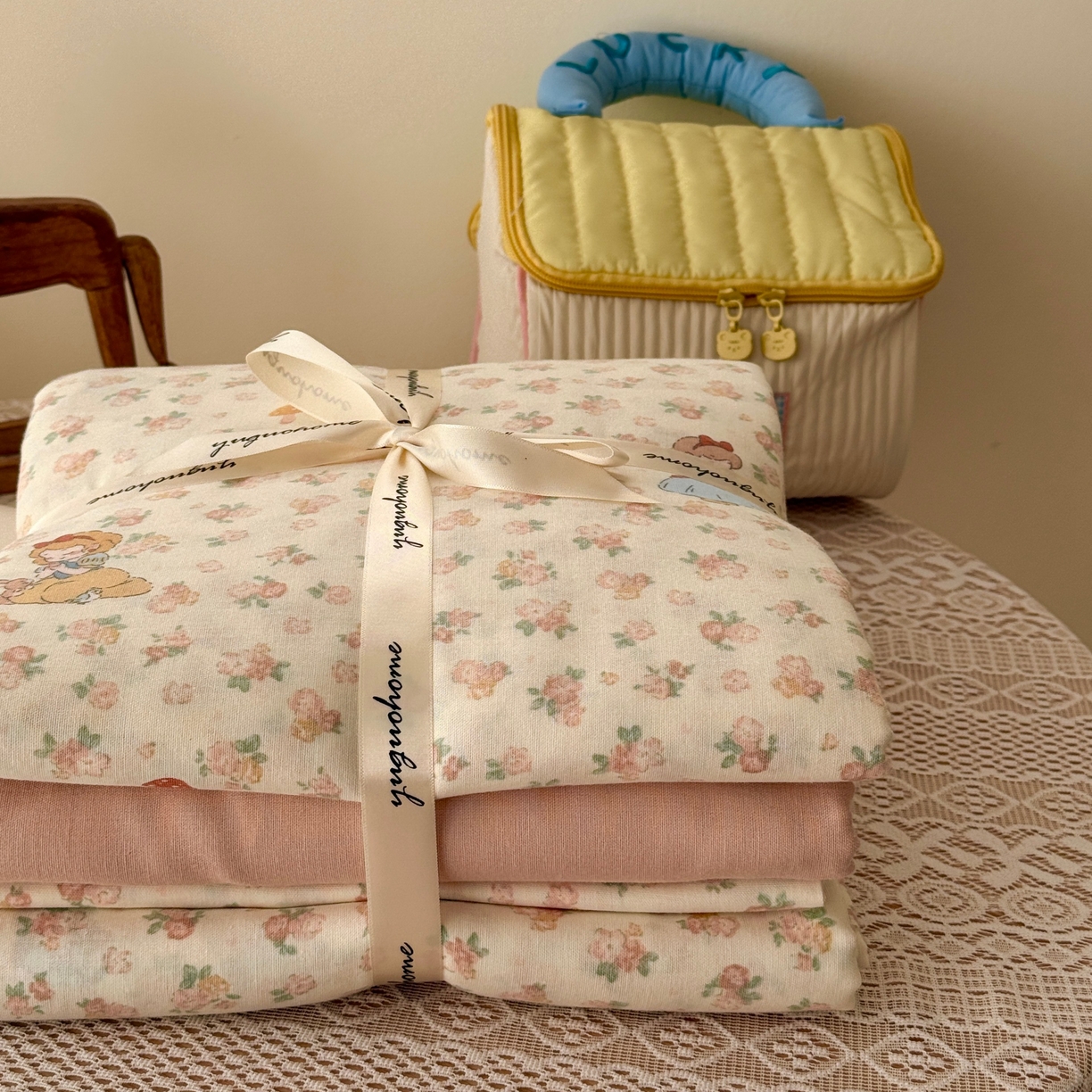 91家纺网 家纺一手货源 找家纺 （总）于果 2026新款全棉纯棉双层纱四件套