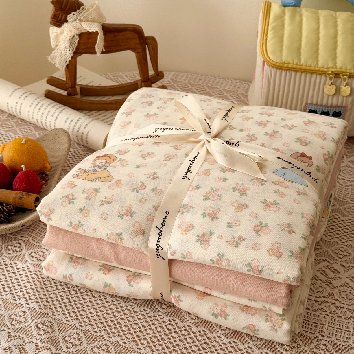 91家纺网 家纺一手货源 找家纺 （总）于果 2026新款全棉纯棉双层纱四件套