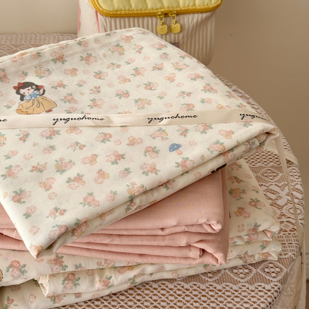 91家纺网 家纺一手货源 找家纺 （总）于果 2026新款全棉纯棉双层纱四件套