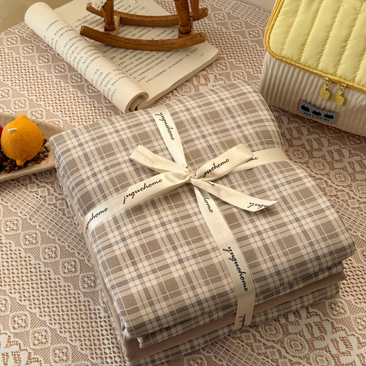 91家纺网 家纺一手货源 找家纺 （总）于果 2026新款全棉纯棉双层纱四件套