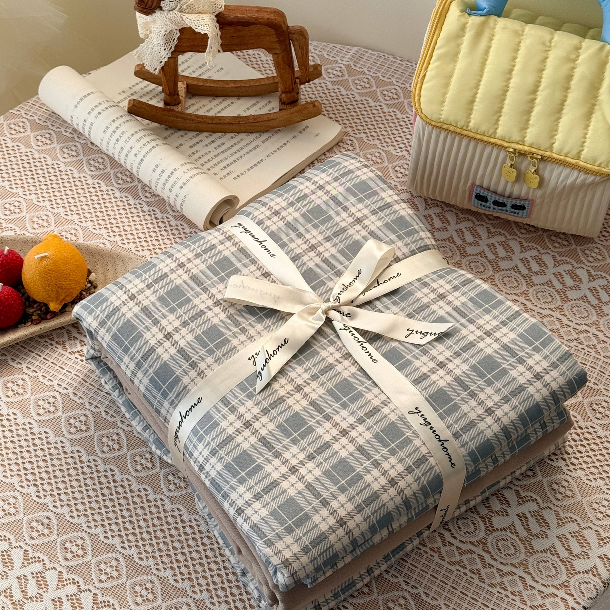 91家纺网 家纺一手货源 找家纺 （总）于果 2026新款全棉纯棉双层纱四件套