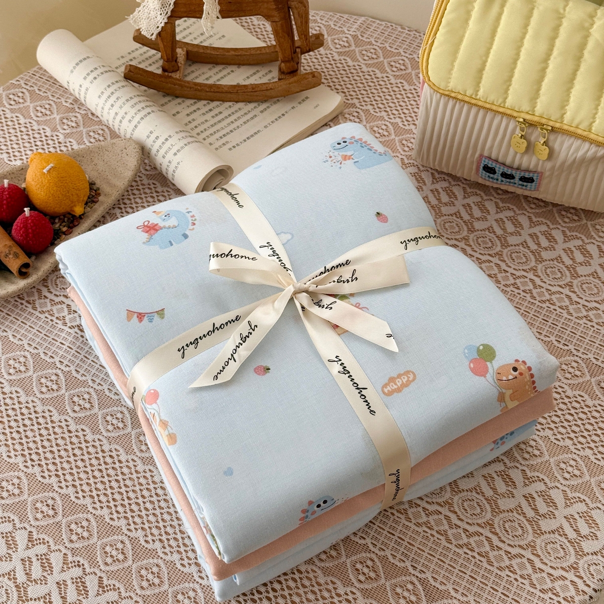 91家纺网 家纺一手货源 找家纺 （总）于果 2026新款全棉纯棉双层纱四件套