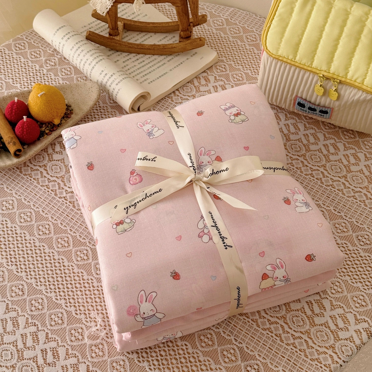 91家纺网 家纺一手货源 找家纺 （总）于果 2026新款全棉纯棉双层纱四件套