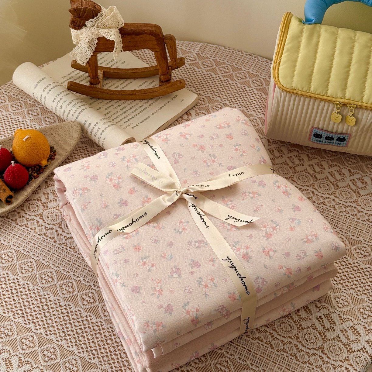 91家纺网 家纺一手货源 找家纺 （总）于果 2026新款全棉纯棉双层纱四件套