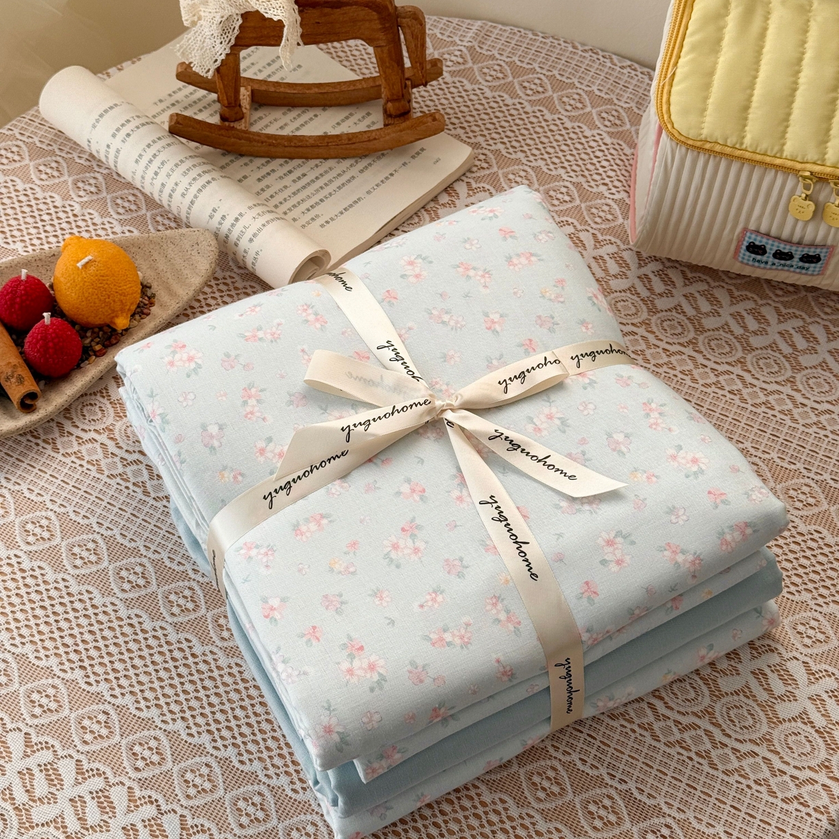 91家纺网 家纺一手货源 找家纺 （总）于果 2026新款全棉纯棉双层纱四件套