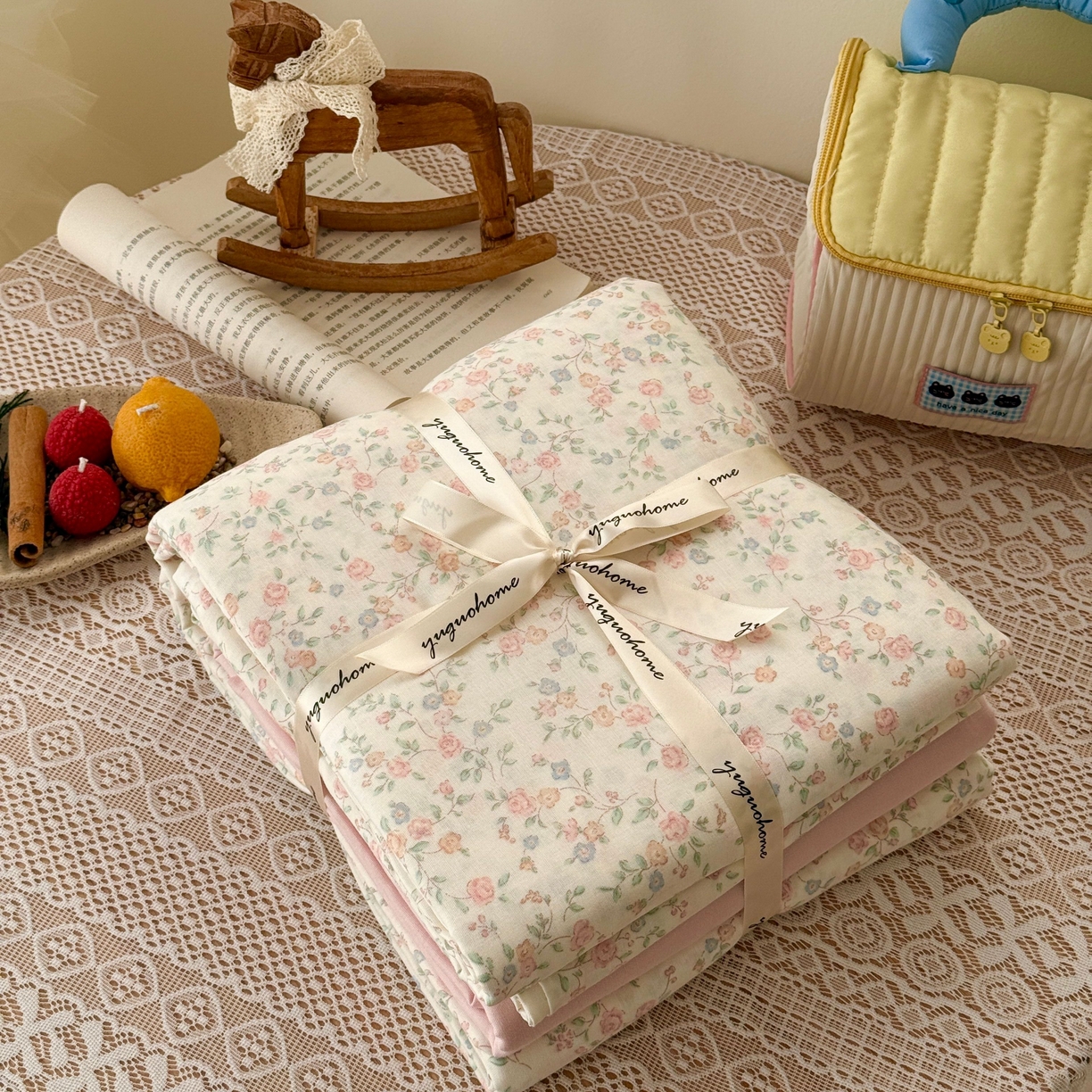 91家纺网 家纺一手货源 找家纺 （总）于果 2026新款全棉纯棉双层纱四件套