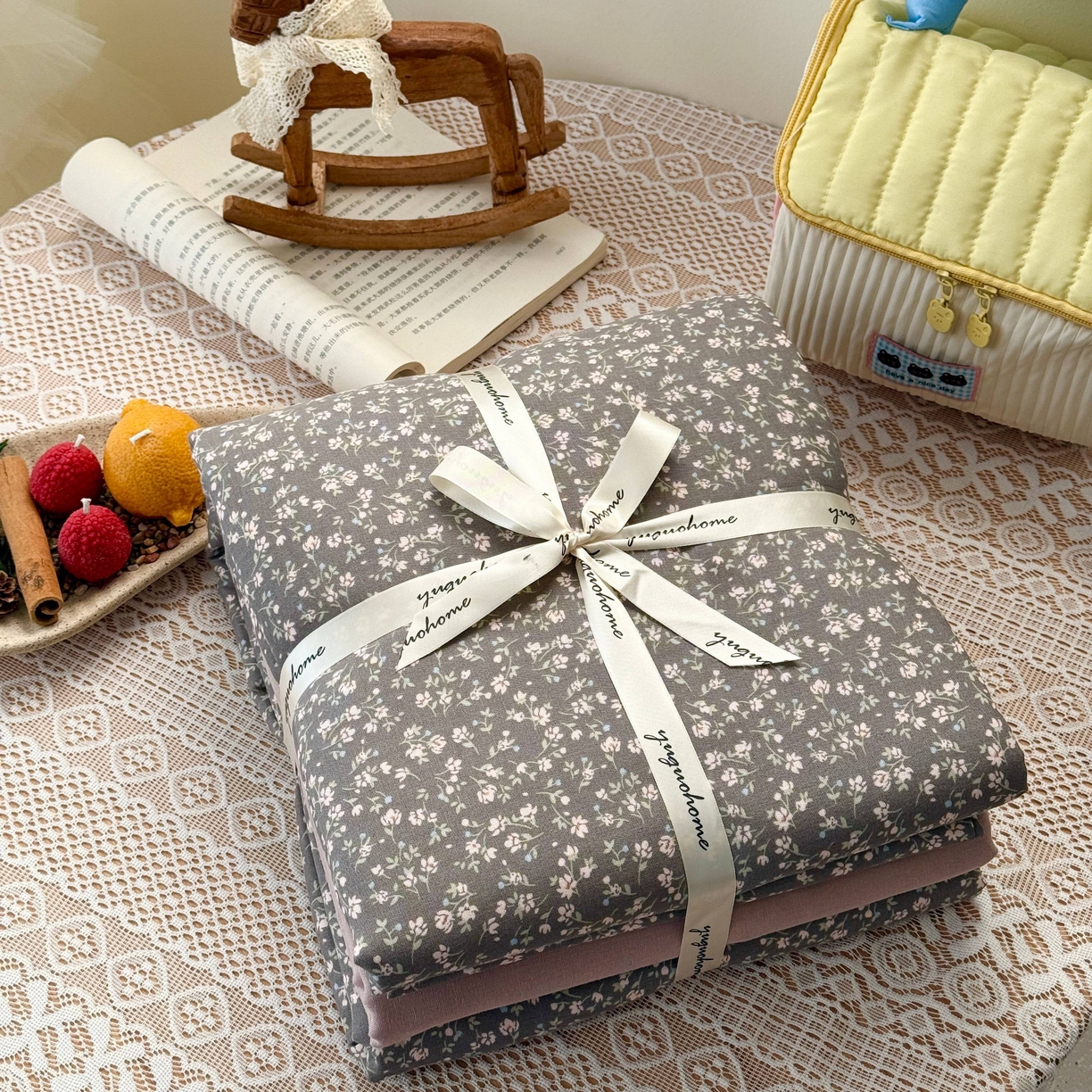 91家纺网 家纺一手货源 找家纺 （总）于果 2026新款全棉纯棉双层纱四件套