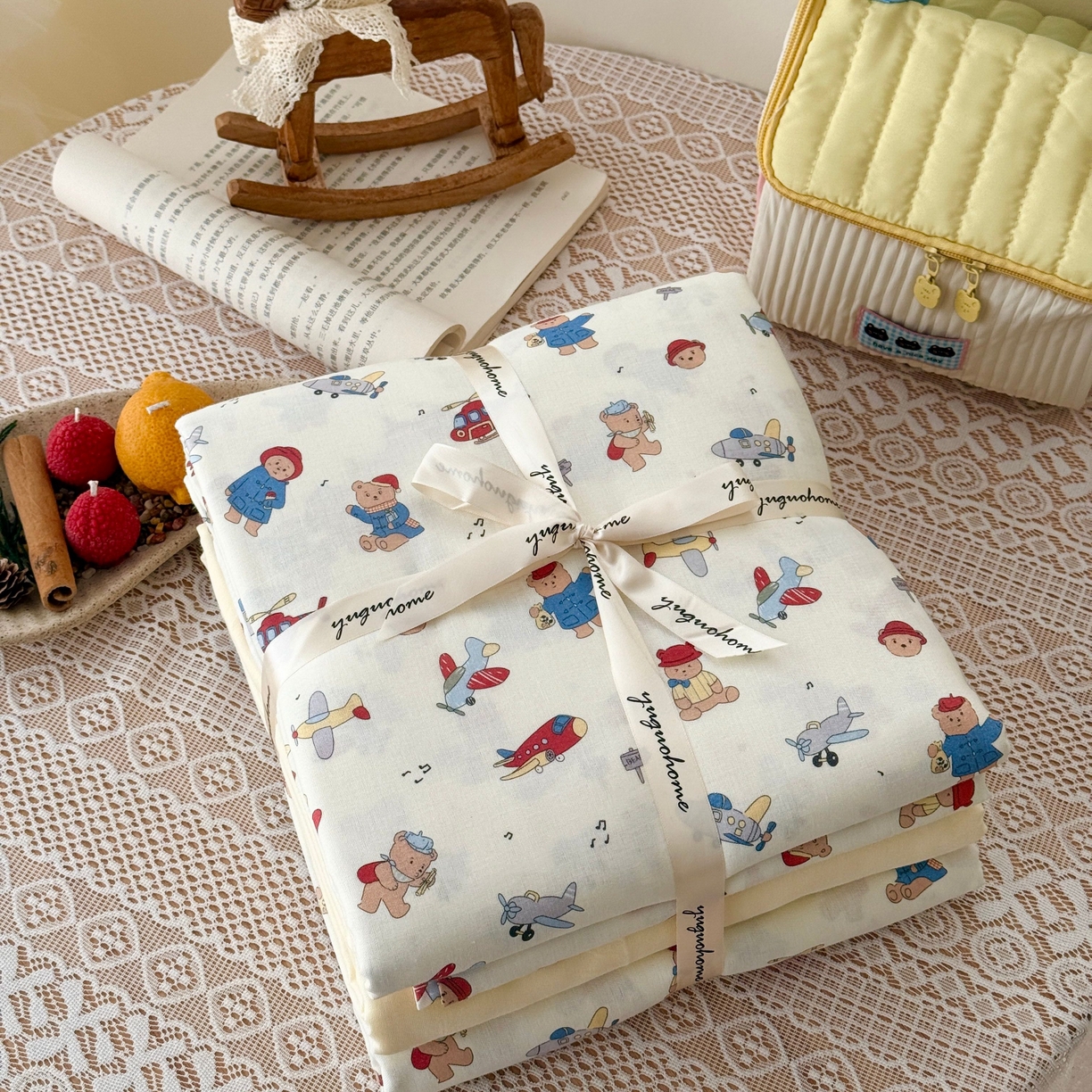 91家纺网 家纺一手货源 找家纺 （总）于果 2026新款全棉纯棉双层纱四件套